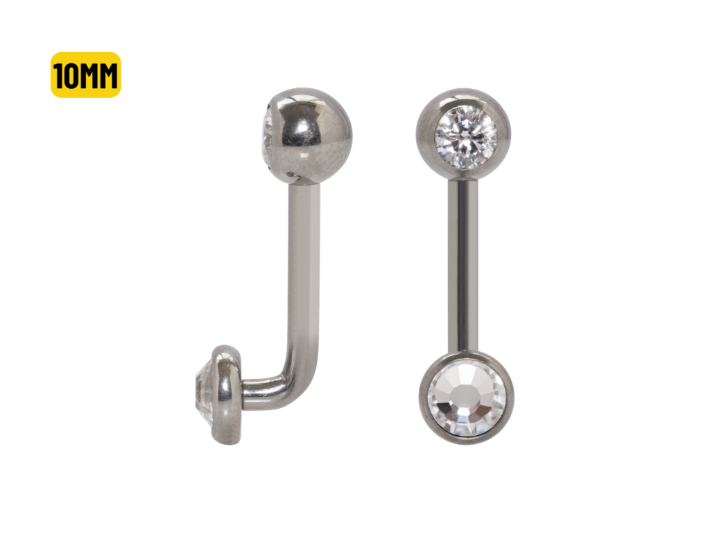ÍNTIMO TITÂNIO R/I C/ 2 PEDRAS - 1.6 X 10 X 5/5MM