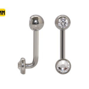 ÍNTIMO TITÂNIO R/I C/ 2 PEDRAS - 1.6 X 10 X 5/5MM