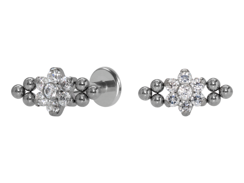 LABRET TITÂNIO R/I INDIANO FLOR