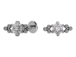LABRET TITÂNIO R/I INDIANO FLOR