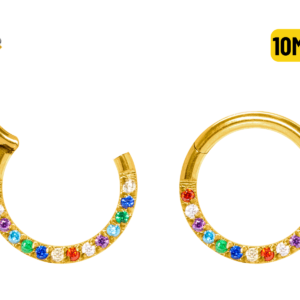 SEGMENTO CLICKER AÇO PVD FRONTAL MULTI COLORS - 10MM