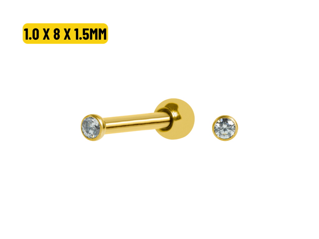 MICRO RETO TIT PVD GOLD AUSTRALIANO - 1.0 X 8 X 1.5MM