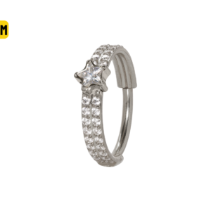 SEGMENTO CLICKER TITÂNIO C/ ZIRCÔNIA DUPLA ESTRELA - 8MM
