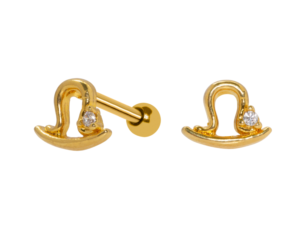 MICRO-RETO SIGNO LIBRA - BANHADO A OURO