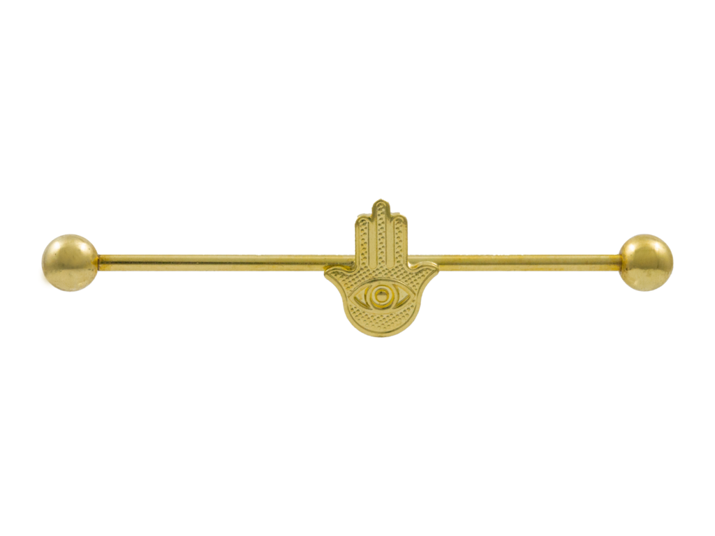 MEGABELL TRANSVERSAL MÃO DE HAMSÁ - BANHADO A OURO