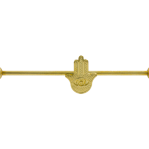 MEGABELL TRANSVERSAL MÃO DE HAMSÁ - BANHADO A OURO