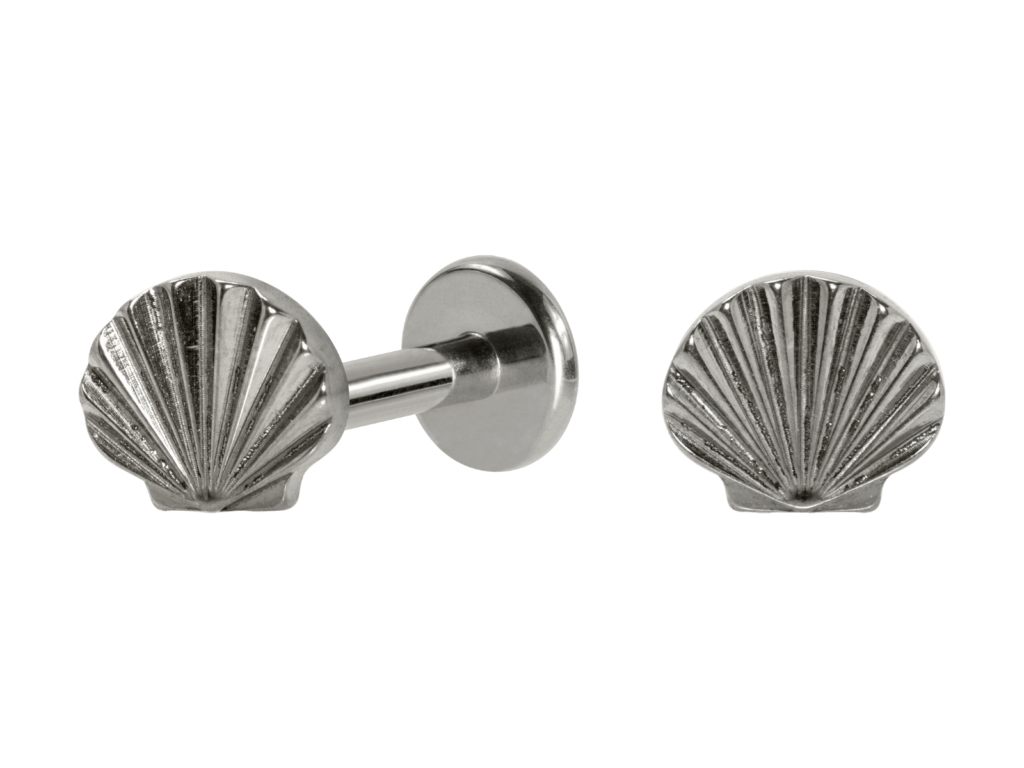 LABRET TITÂNIO R/I CONCHA DIAMANTADA