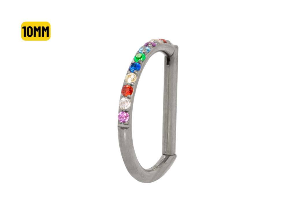 SEGMENTO CLICKER TITÂNIO OPEN D MULTI COLOR - 10MM