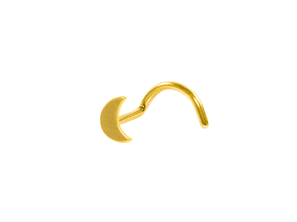 NOSTRIL TITÂNIO PVD GOLD LUA - 0.8MM