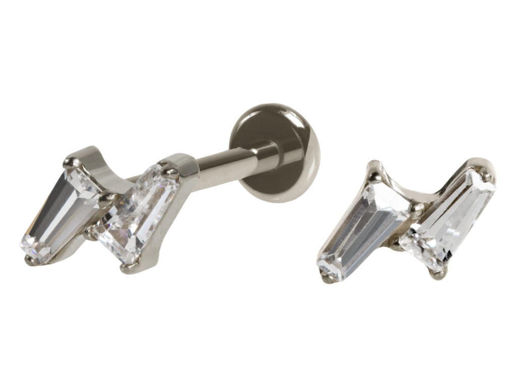 LABRET TITÂNIO R/I 2 ZIRCÔNIAS