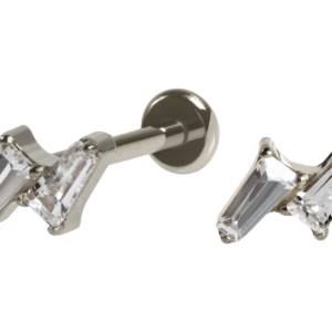 LABRET TITÂNIO R/I 2 ZIRCÔNIAS