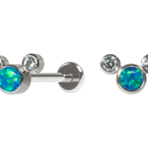 LABRET TITÂNIO R/I MICKEY OPALA - VERDE