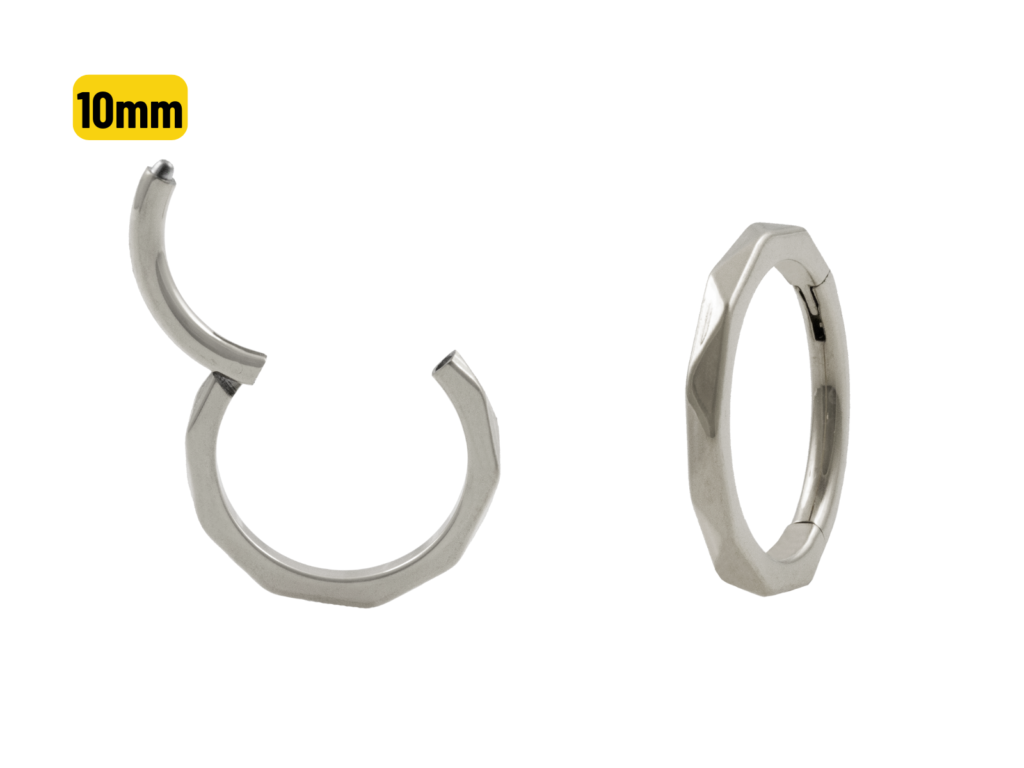 SEGMENTO CLICKER TITÂNIO LAPIDADO - 10MM
