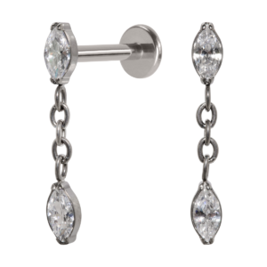 LABRET TITÂNIO R/I ZIRCÔNIA C/ PINGENTE