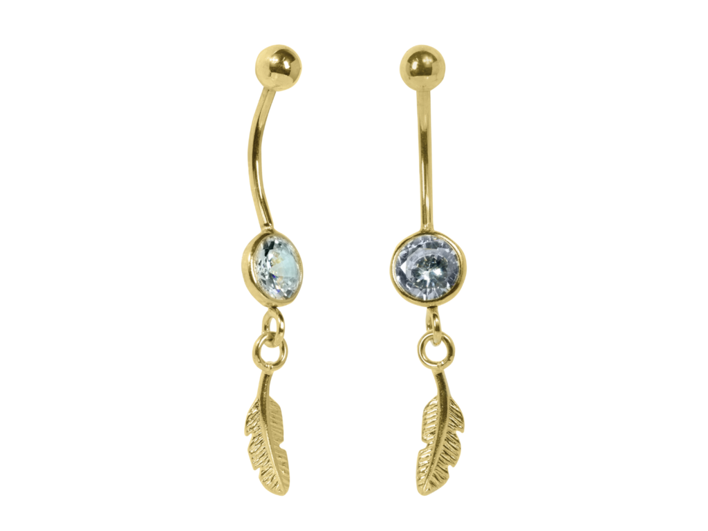 BANANA BELL CIRCULAR PENA - BANHADO A OURO