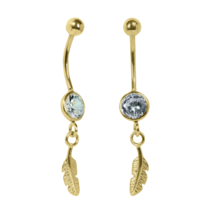 BANANA BELL CIRCULAR PENA - BANHADO A OURO