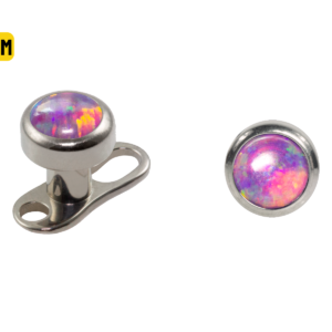 MICRODERMAL TITÂNIO C/ OPALA LILÁS - 5MM