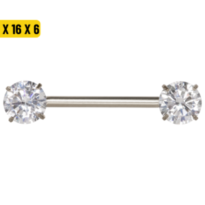 MAMILO TITÂNIO R/I C/ ZIRCÔNIA - 1.6 X 16 X 6/6MM