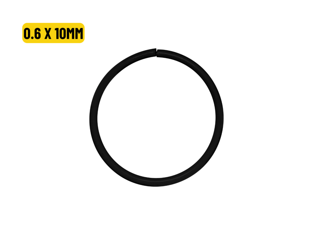 NOSTRIL ARGOLA TORÇÃO AÇO PVD BLACK - 0.6 X 10MM