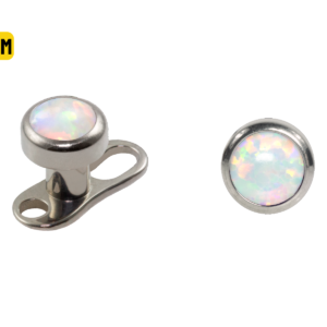 MICRODERMAL TITÂNIO C/ OPALA BOREAL - 5MM