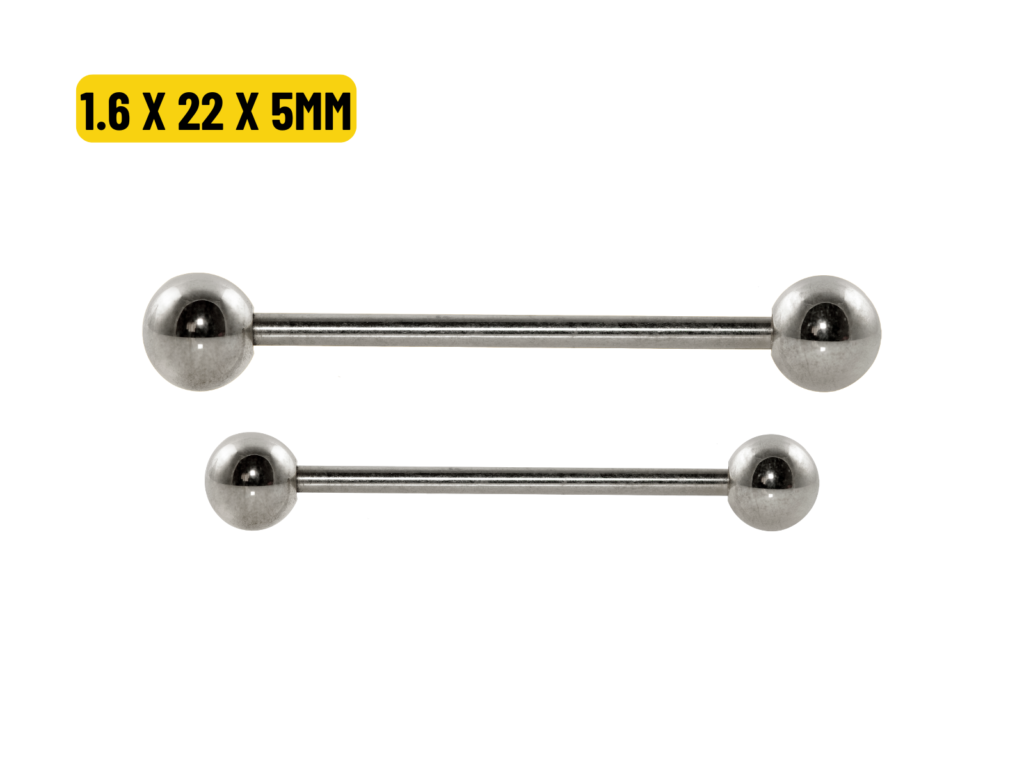 BARBELL TITÂNIO - 1.6 X 22 X 5MM