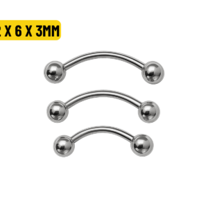 MICRO CURVO TITÂNIO NATURAL 1.2 X 6 X 3MM