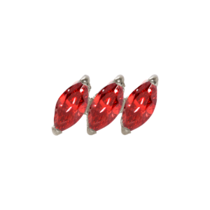 TOPO TITÂNIO 0.9 (1.2MM) - CLUSTER C/ ZIRCÔNIA VERMELHA