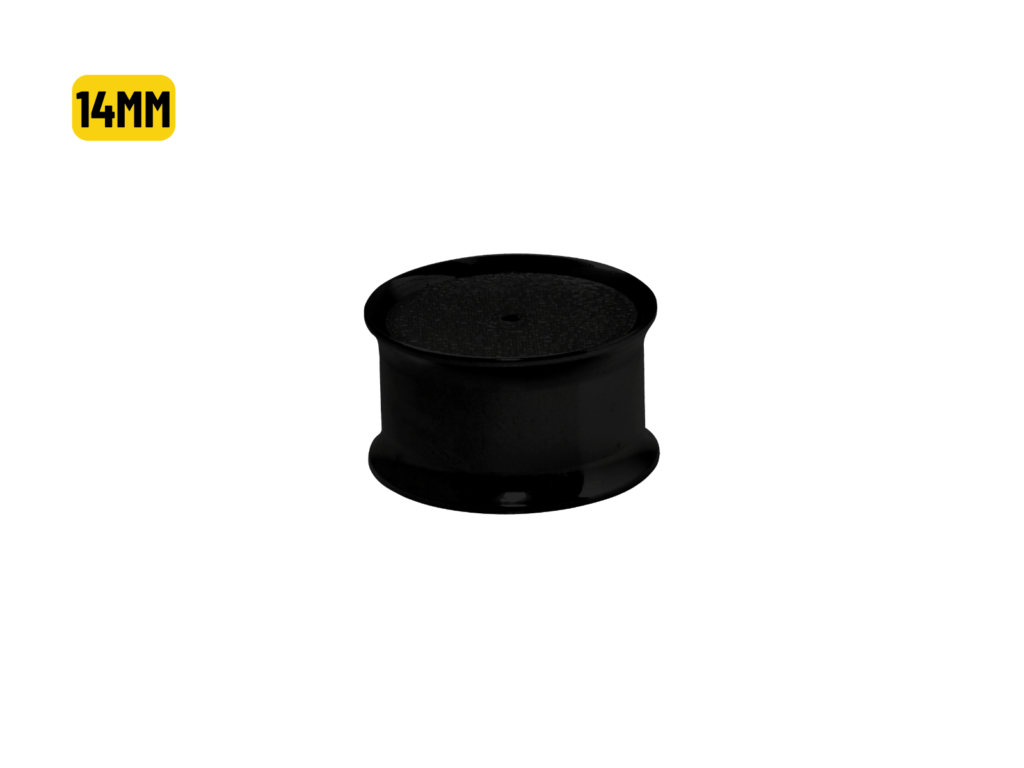 ALARGADOR PLUG AÇO PVD BLACK C/ FURO P/ BRINCO - 14MM