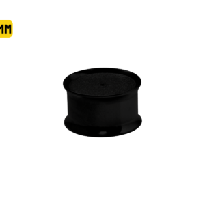 ALARGADOR PLUG AÇO PVD BLACK C/ FURO P/ BRINCO - 14MM