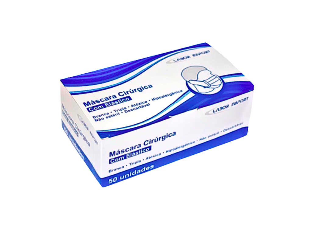 MÁSCARA DESCARTÁVEL - CAIXA C/ 50 UNIDADES