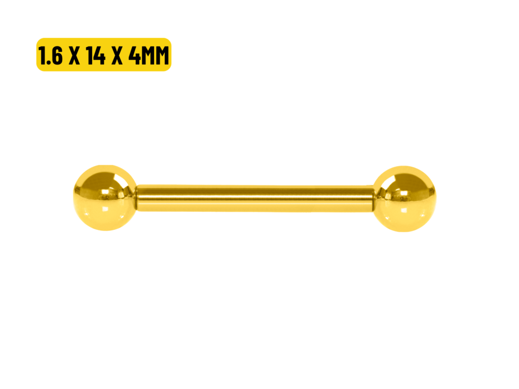 MICRO RETO TITÂNIO PVD GOLD R/INTERNA 1.6 X 14 X 4MM
