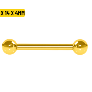 MICRO RETO TITÂNIO PVD GOLD R/INTERNA 1.6 X 14 X 4MM
