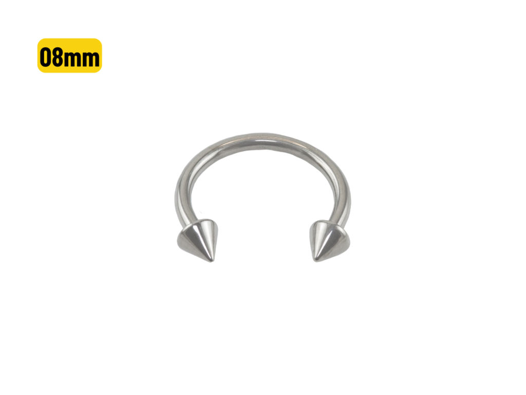 FERRADURA TITÂNIO R/INTERNA SPIKE - 1.2 X 8MM