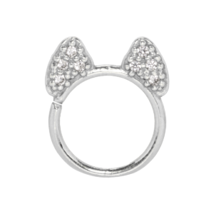 ARGOLA ORELHA DE GATINHO PRATA CA11 - PRATA