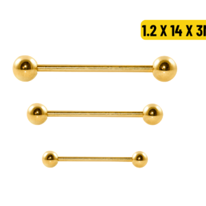 MICRO RETO PVD GOLD 1.2 X 14 X 3MM
