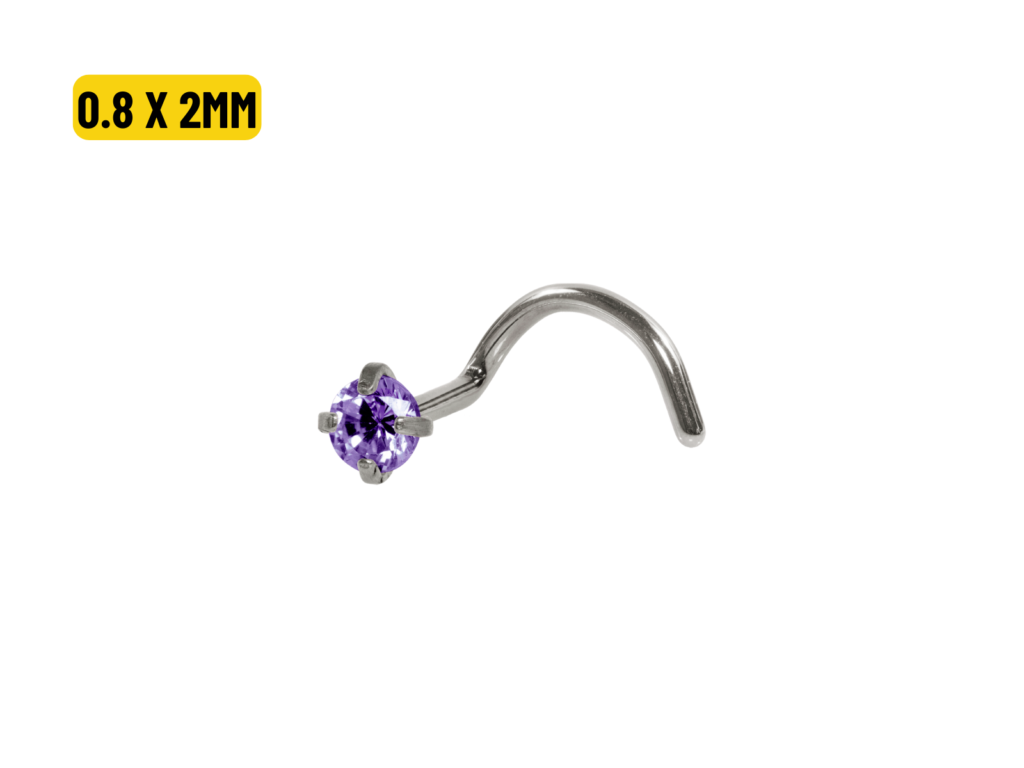 NOSTRIL TITÂNIO C/ GARRAS LILÁS - 0.8 X 2MM