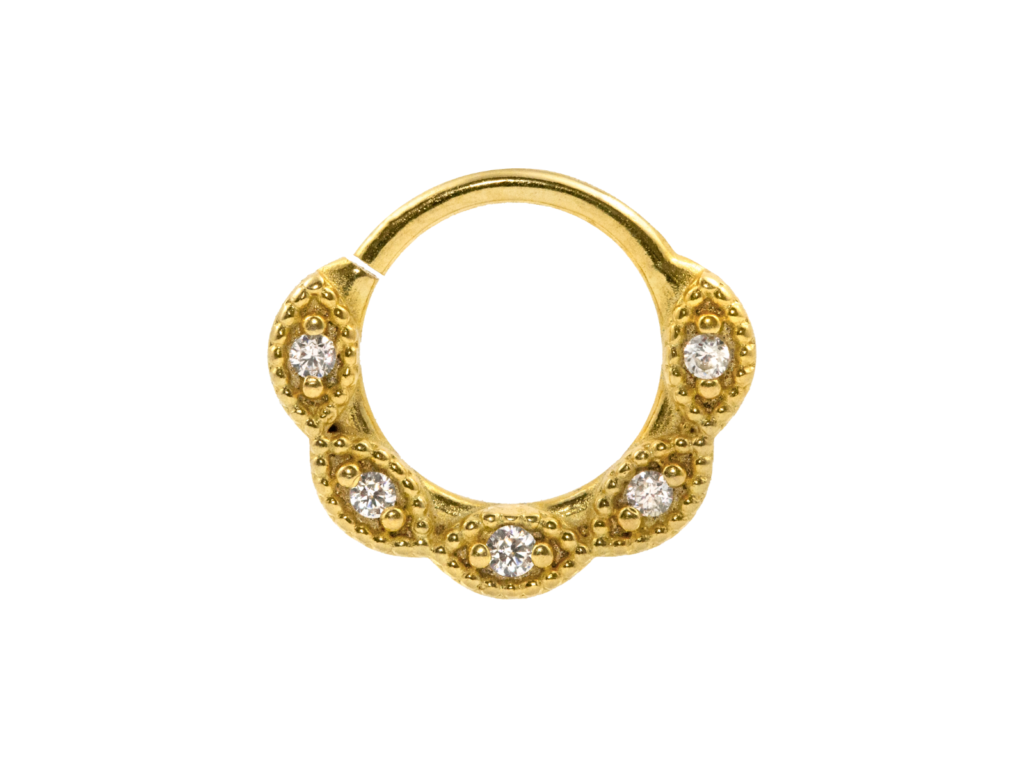 ARGOLA INDIANA P151 - BANHADO A OURO