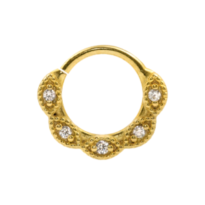 ARGOLA INDIANA P151 - BANHADO A OURO