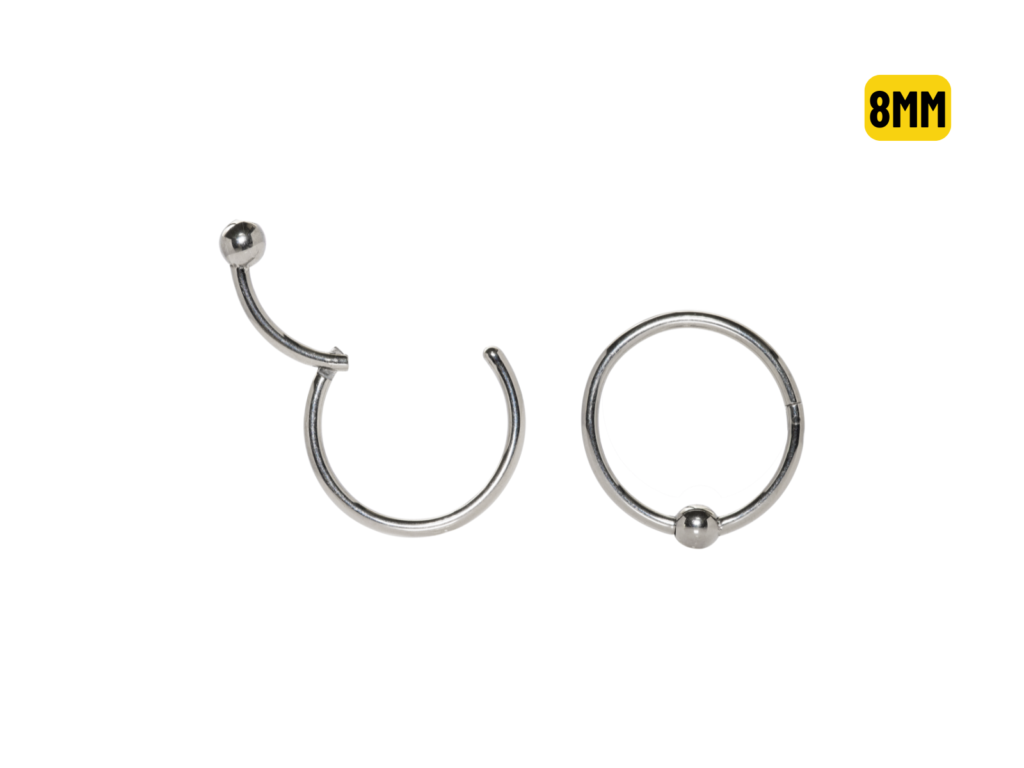 CAPTIVE CLICKER TITÂNIO - 1.2 X 8 X 3MM