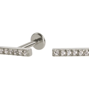 LABRET AÇO R/I BARRINHA C/ ZIRCÔNIA