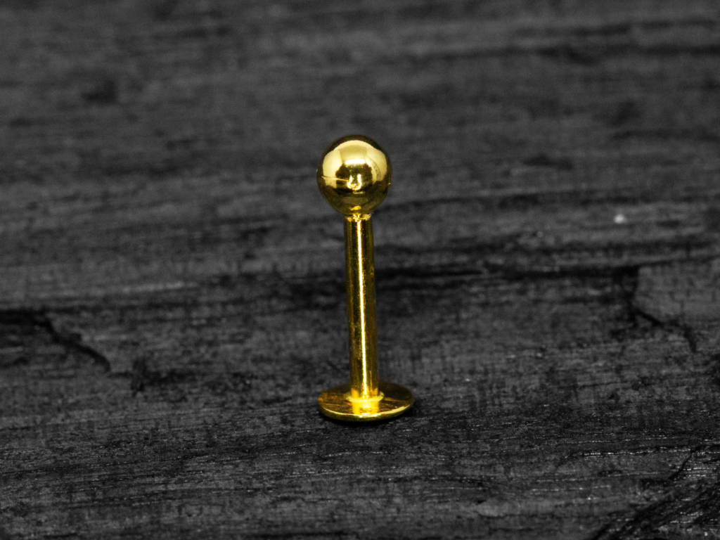 LABRET OURO 18K 1.2 x 8 X 3MM - LTO