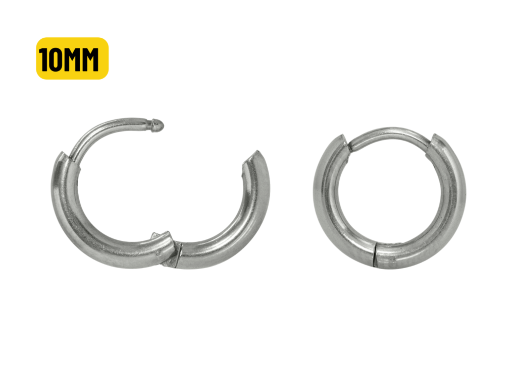 ARGOLA CLICKER AÇO LISA 10MM - UNIDADE