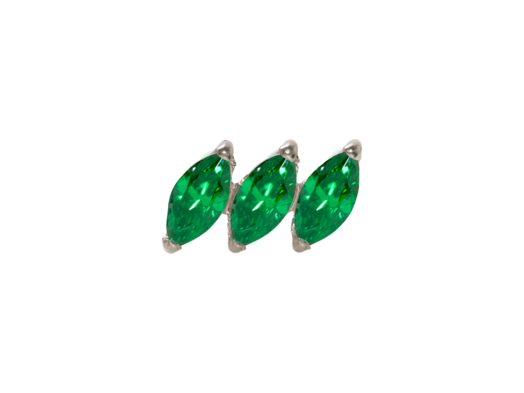 TOPO TITÂNIO 0.9 (1.2MM) - CLUSTER C/ ZIRCÔNIA VERDE