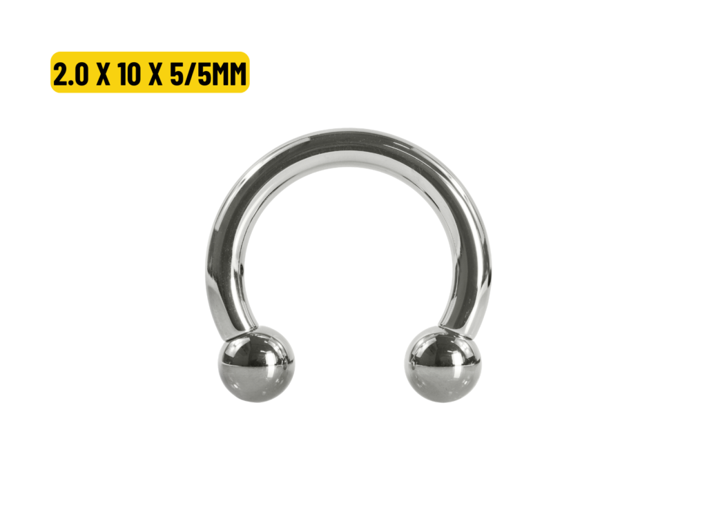 FERRADURA TITÂNIO R/INTERNA - 2.0 X 10 X 5/5MM