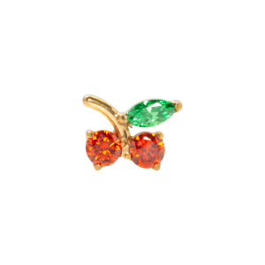 TOPO TITÂNIO PVD 0.9 (1.2MM) - CEREJA