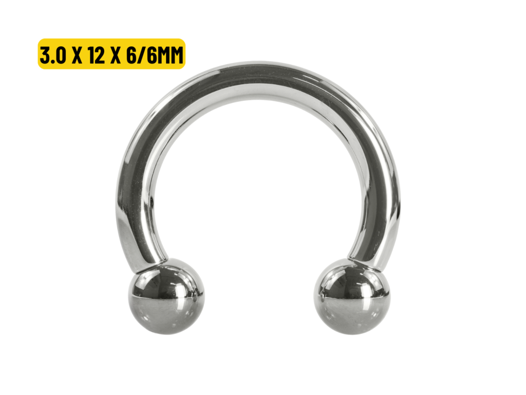 FERRADURA TITÂNIO R/INTERNA - 3.0 X 12 X 6/6MM