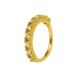 NOSTRIL ARGOLA CRAVEJADA PRATA CA13 - BANHADO A OURO