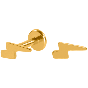 LABRET TITÂNIO PVD GOLD R/I RAIO