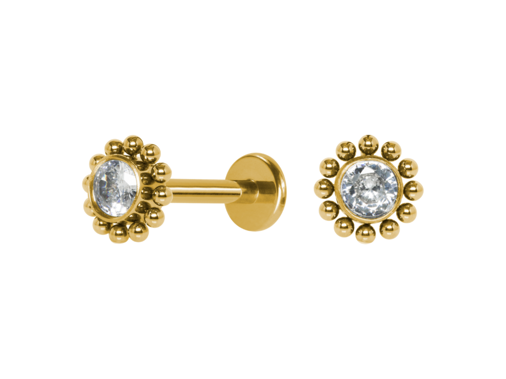 LABRET TITÂNIO PVD R/I MINI SOL