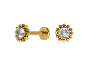 LABRET TITÂNIO PVD R/I MINI SOL